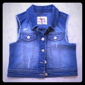 Justice denim vest